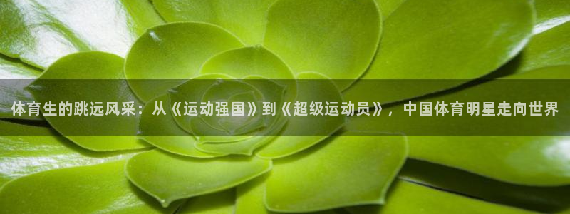 体育生的跳远风采：从《运动强国》到《超级运动员》，中国体育明星走向世界