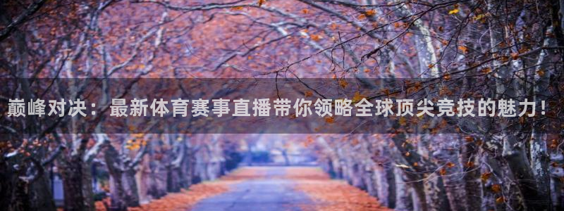 巅峰对决：最新体育赛事直播带你领略全球顶尖竞技的魅力！